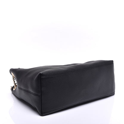 Gucci Pebbled Calfskin Medium Soho Chain Shoulder Bag Black 4 of 9