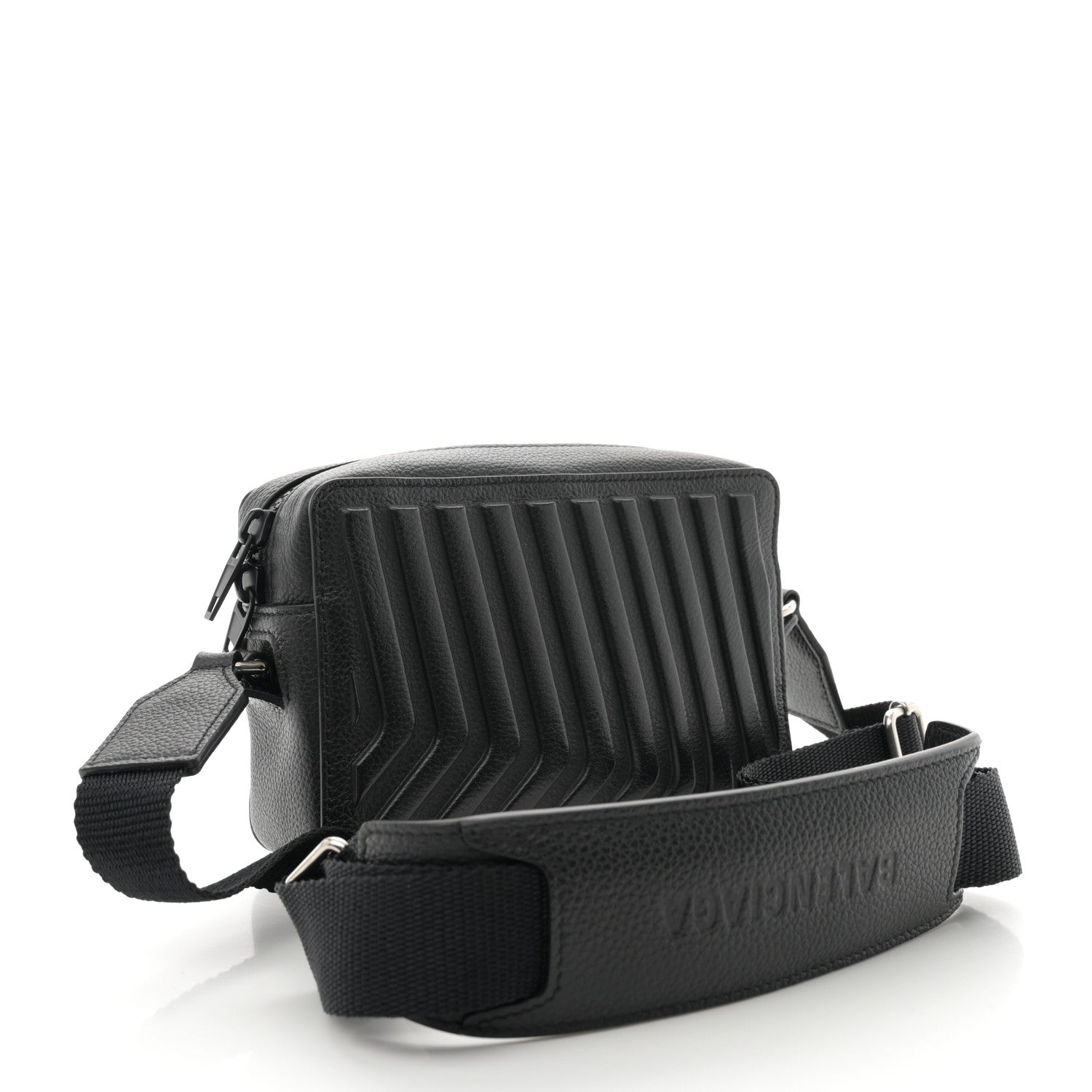 Balenciaga Grained Calfskin Embossed Car Camera Bag Black 3 of 10