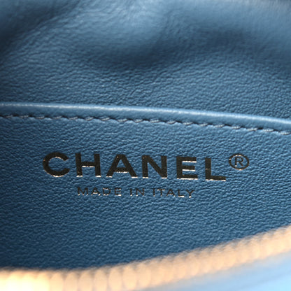 Chanel Lambskin Quilted Camera Case Blue 6 of 9