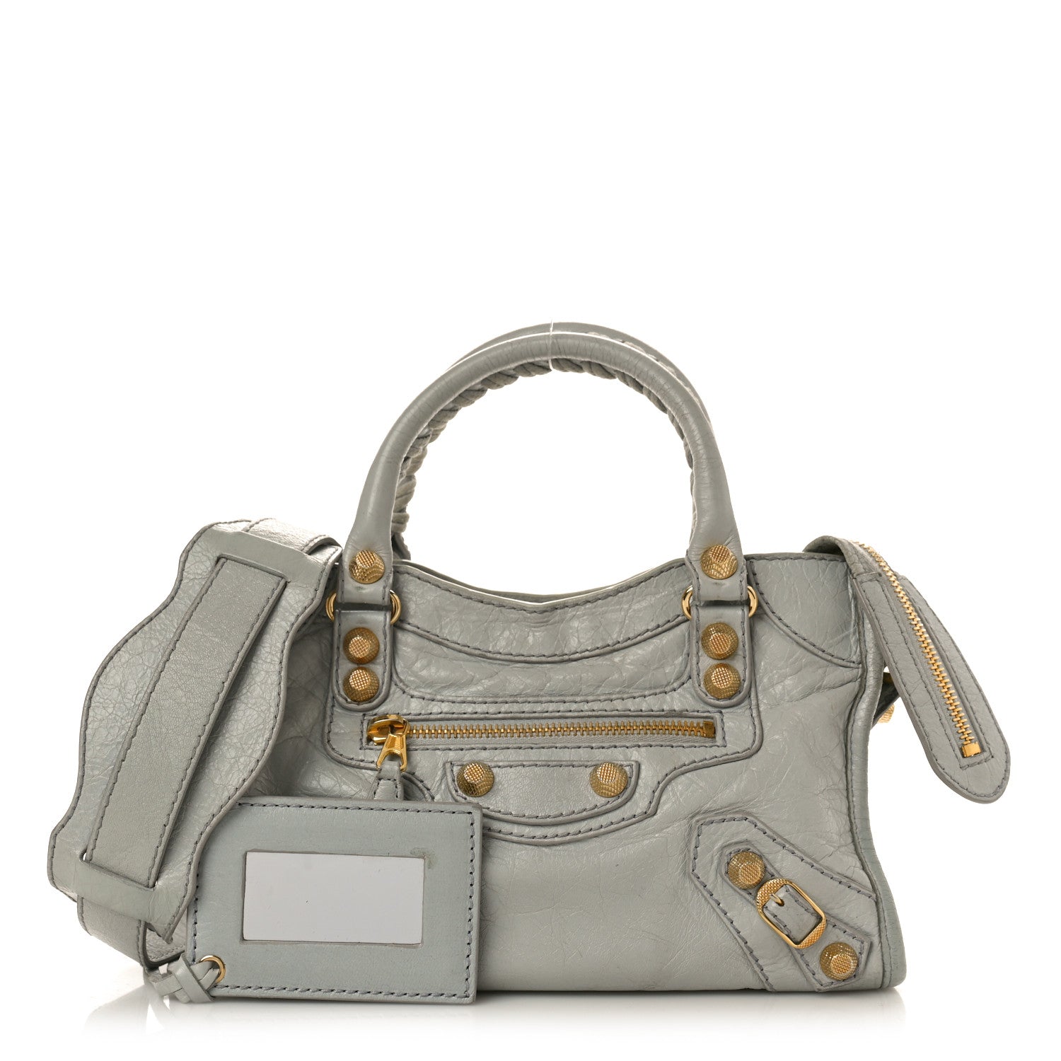 Balenciaga Agneau Giant 12 Gold Hardware Mini City Gris Melange 1 of 19