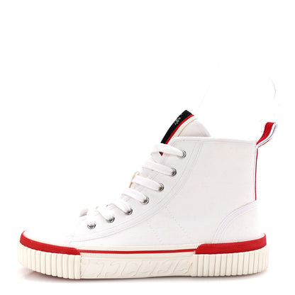 Christian Louboutin Olona Canvas Womens Pedro Flat Sneakers 38 White 1 of 8
