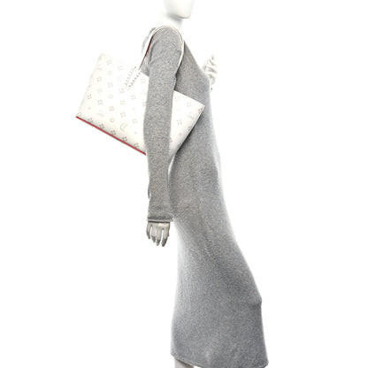 Christian Louboutin Calfskin Loubinthesky Mini East West Cabata Tote White 2 of 10