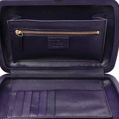 Gucci Satin Swarovski Crystal Clutch Purple 6 of 12