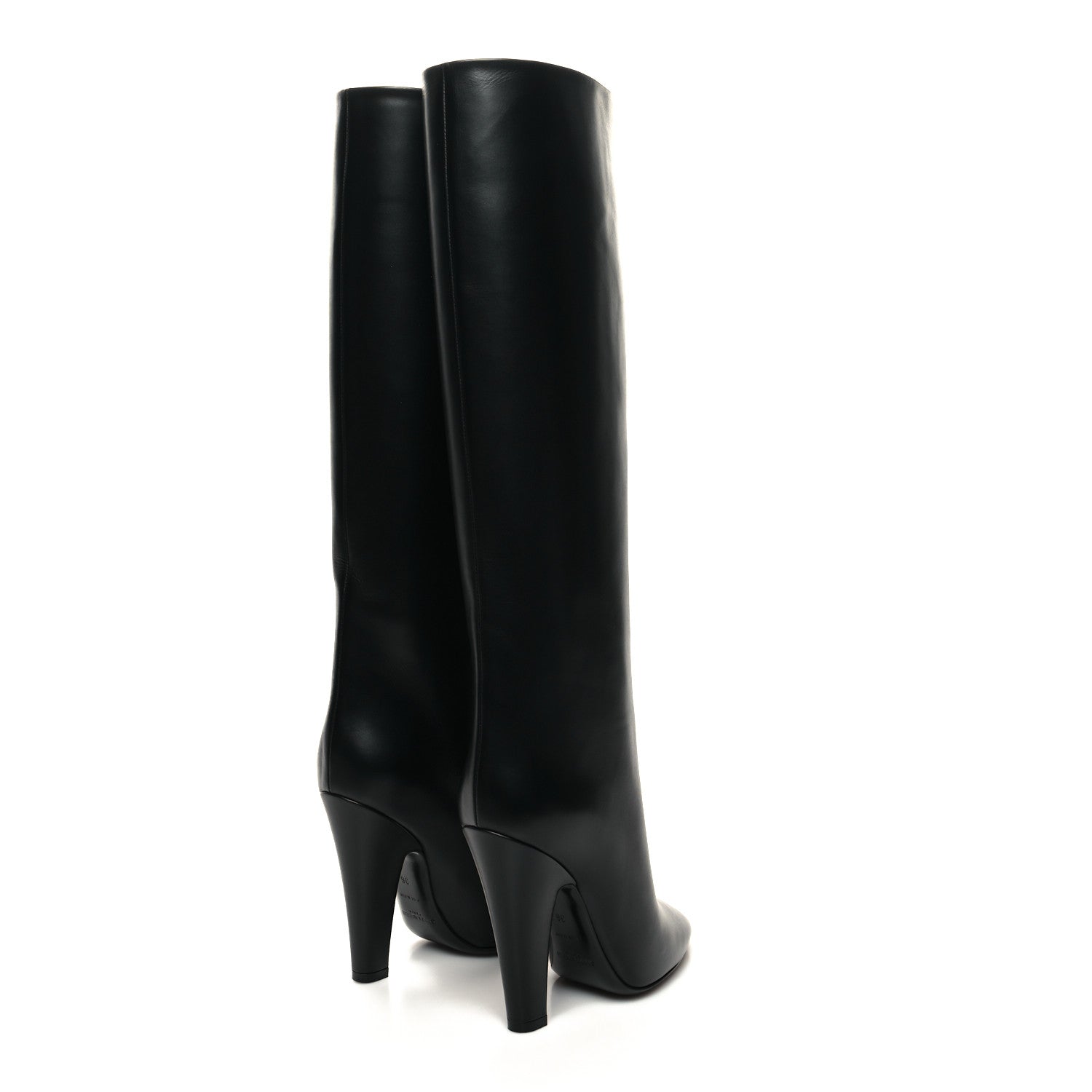 Saint Laurent Vanity Softy Calfskin 68 Tube 110 Boots 36 Black 4 of 8