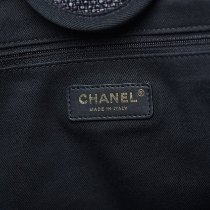 Chanel Woven Straw Raffia Large Deauville Tote Black 6 of 12