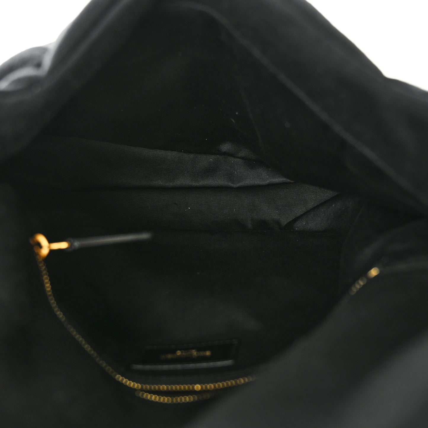 Wool Jersey Quilted Medium Loulou Puffer Monogram Chain Black