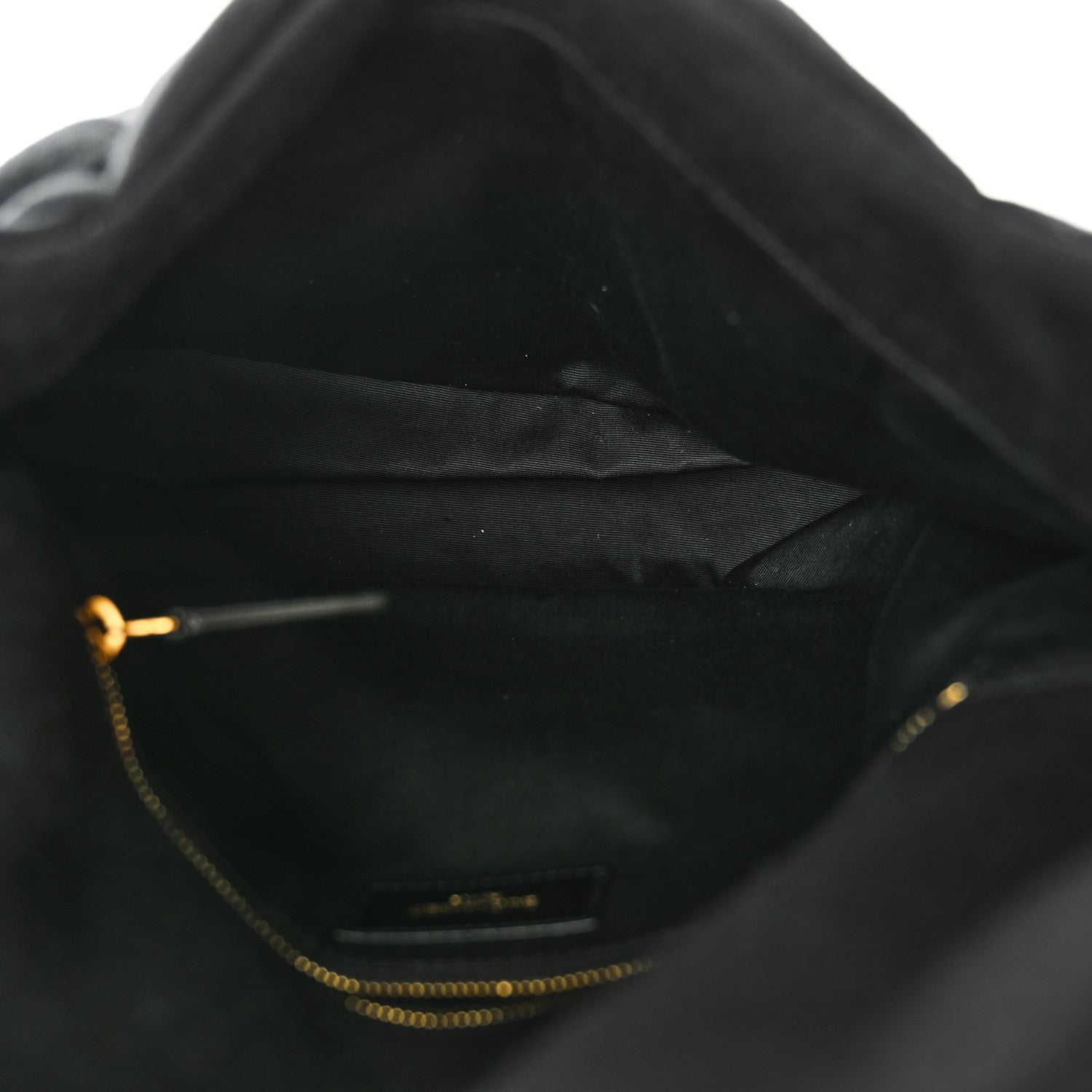 Saint Laurent Wool Jersey Quilted Medium Loulou Puffer Monogram Chain Black 5 of 10