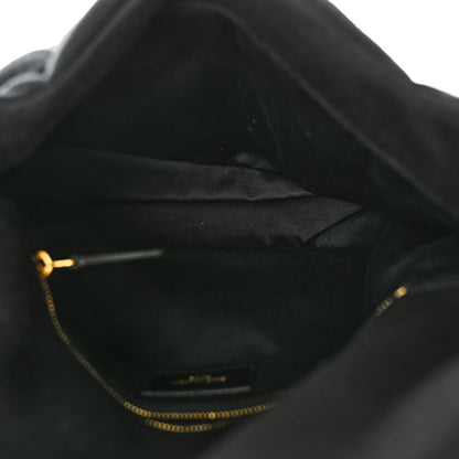 Saint Laurent Wool Jersey Quilted Medium Loulou Puffer Monogram Chain Black 5 of 10