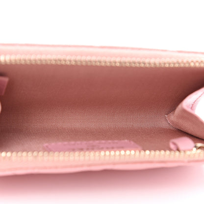 Chanel Iridescent Caviar Quilted Zipped Key Holder Case Rose Pink 4 of 8