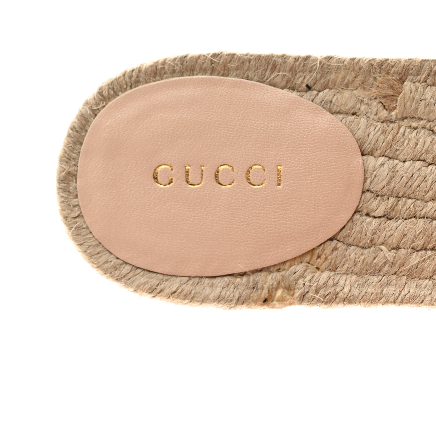 Nappa Matelasse Diagonal Floral Print GG Marmont Pilar Espadrille Slide Sandals 37.5 Ivory Pink