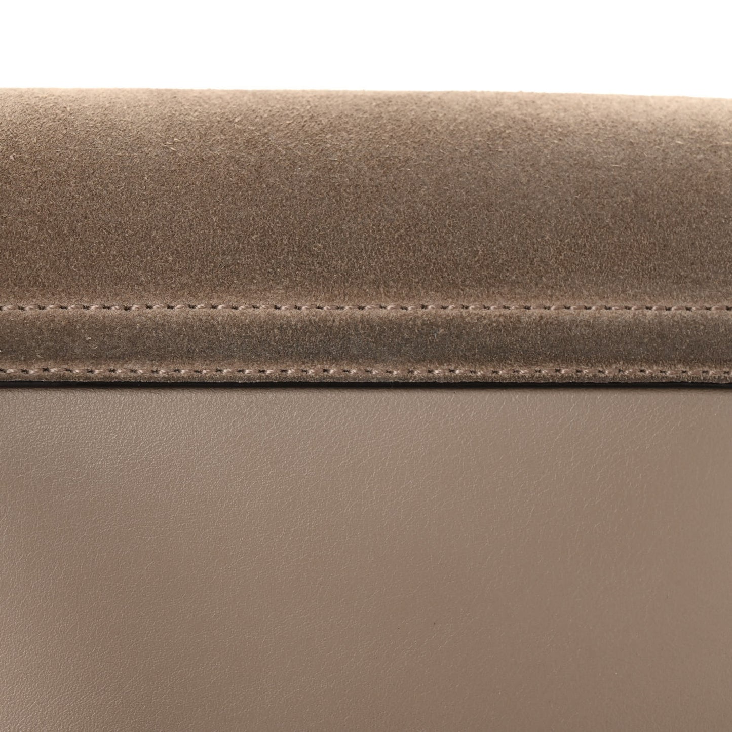 Suede Calfskin Small Faye Shoulder Bag Motty Grey