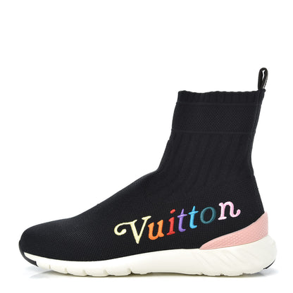 Louis Vuitton Stretch Fabric Aftergame Wave Sneaker Boots 38 Black 1 of 8