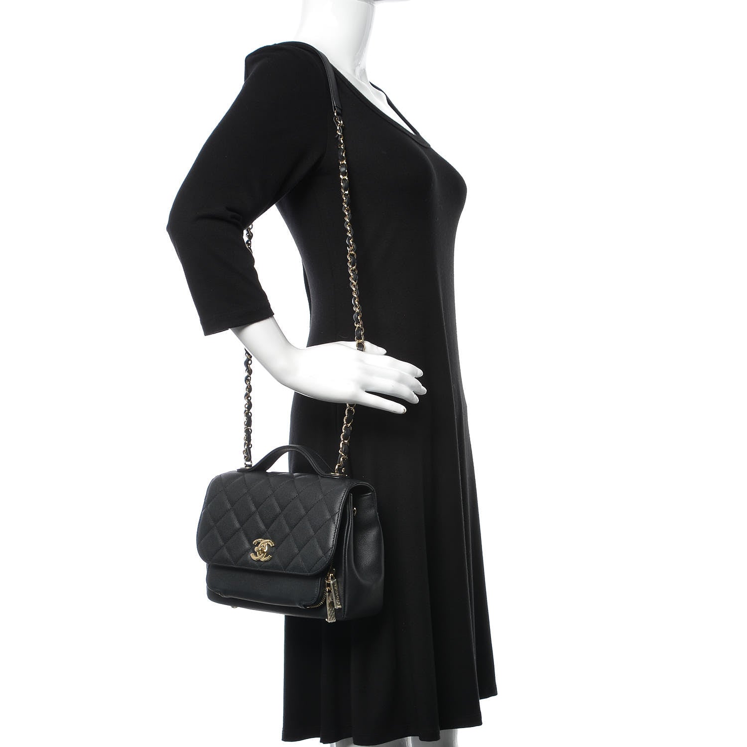Chanel Caviar Quilted Medium Business Affinity Flap Black 2 of 11