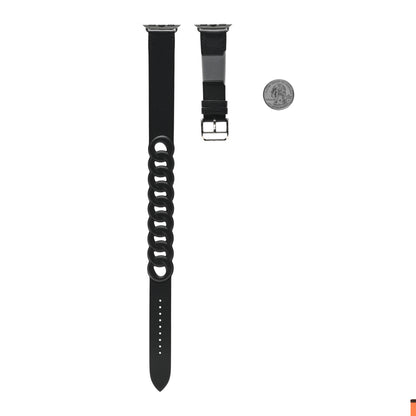Hermes Swift Gourmette 41mm Apple Watch Double Tour Band Black 2 of 7