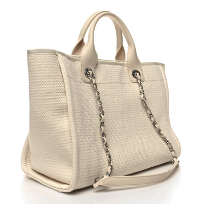 Chanel Mixed Fibers Small Deauville Tote White 4 of 14