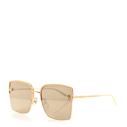 Cartier Panthere De Cartier Square Sunglasses Gold 1 of 8