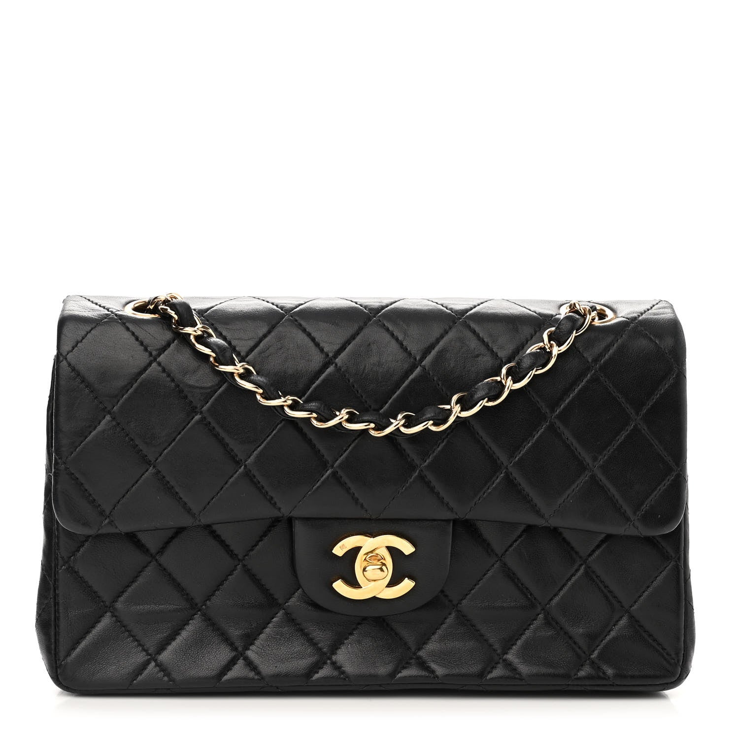 Chanel Lambskin Quilted Small Double Flap Black 1 of 12