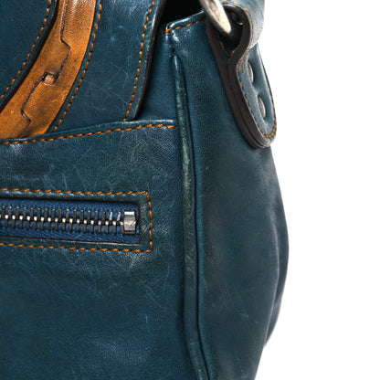 Christian Dior Calfskin Mini Gaucho Crossbody Bag Blue 13 of 14