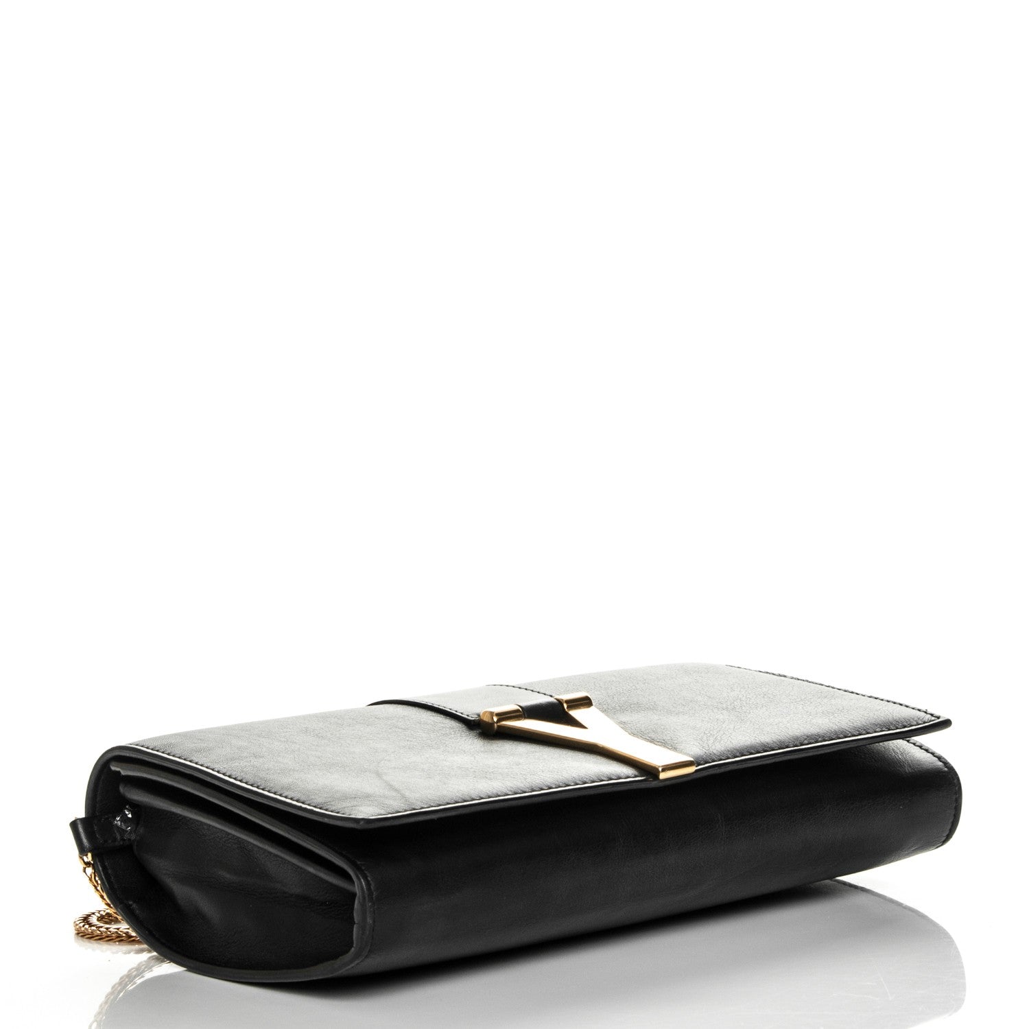 Saint Laurent Calfskin Classic Y Chain Wallet Black 4 of 8