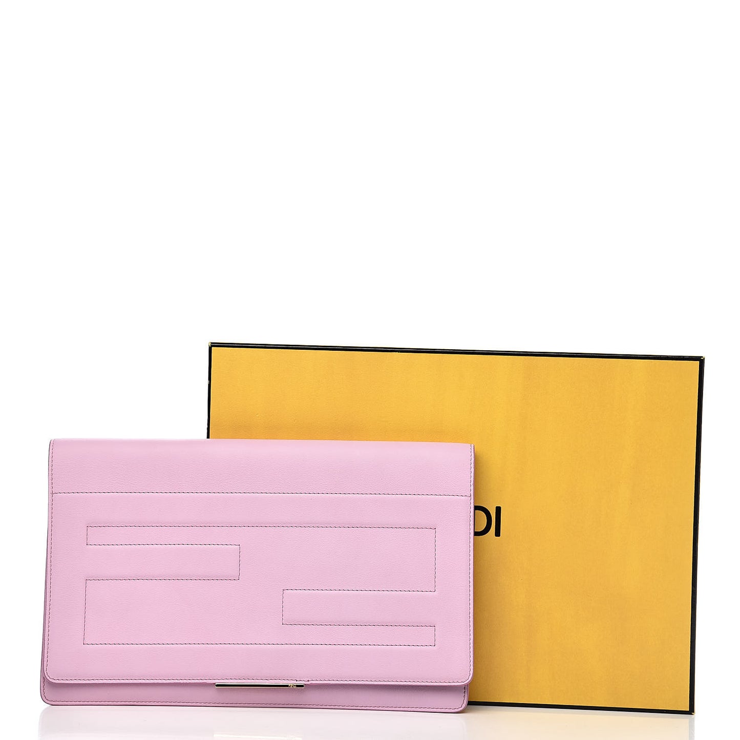 Vitello Flamingo Tube Macro Clutch Lavanda