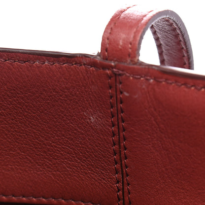 Celine Calfskin Medium Tri-Fold Bag Red Wood 9 of 9