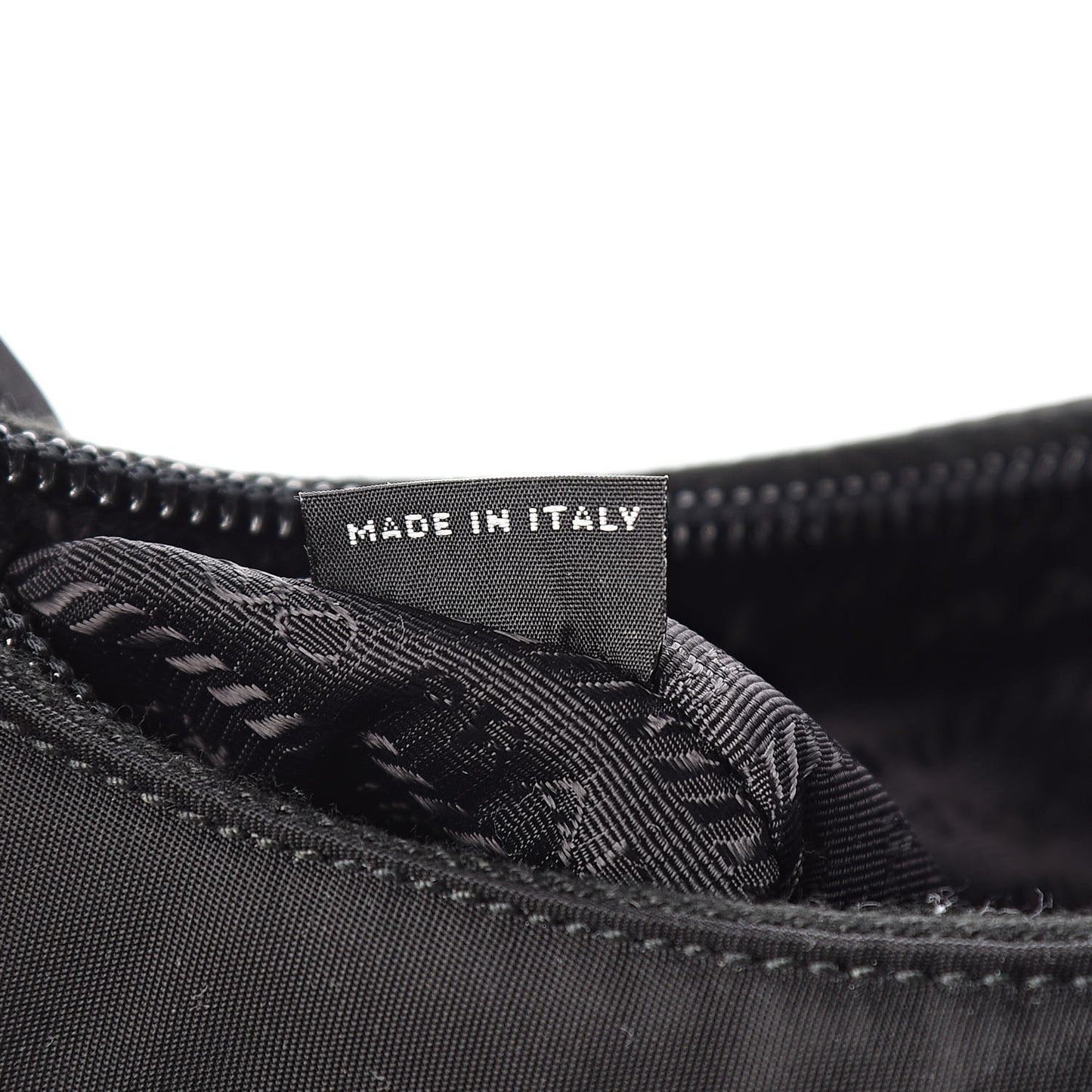 Tessuto Nylon Saffiano Lunar New Year Mini Re-Edition 2000 Bag Black Fuoco