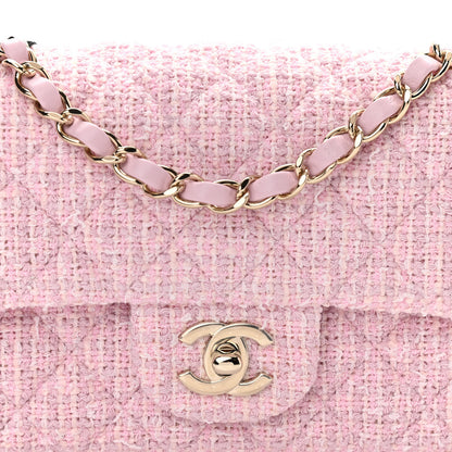 Chanel Tweed Quilted Mini Rectangular Flap Pink 8 of 11