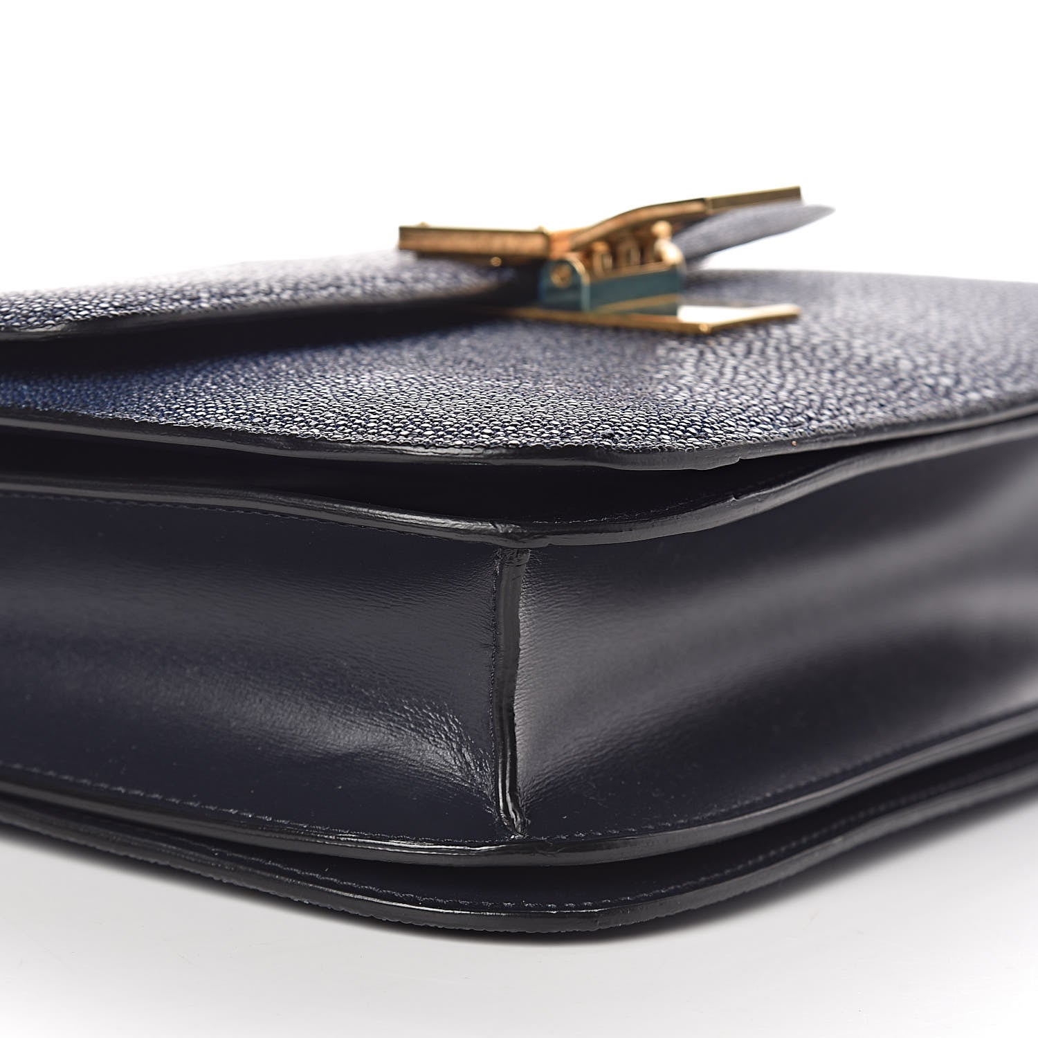 Celine Stingray Medium Classic Box Flap Bag Navy 12 of 14