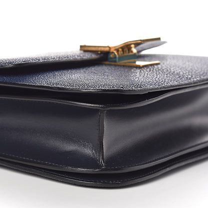Celine Stingray Medium Classic Box Flap Bag Navy 12 of 14