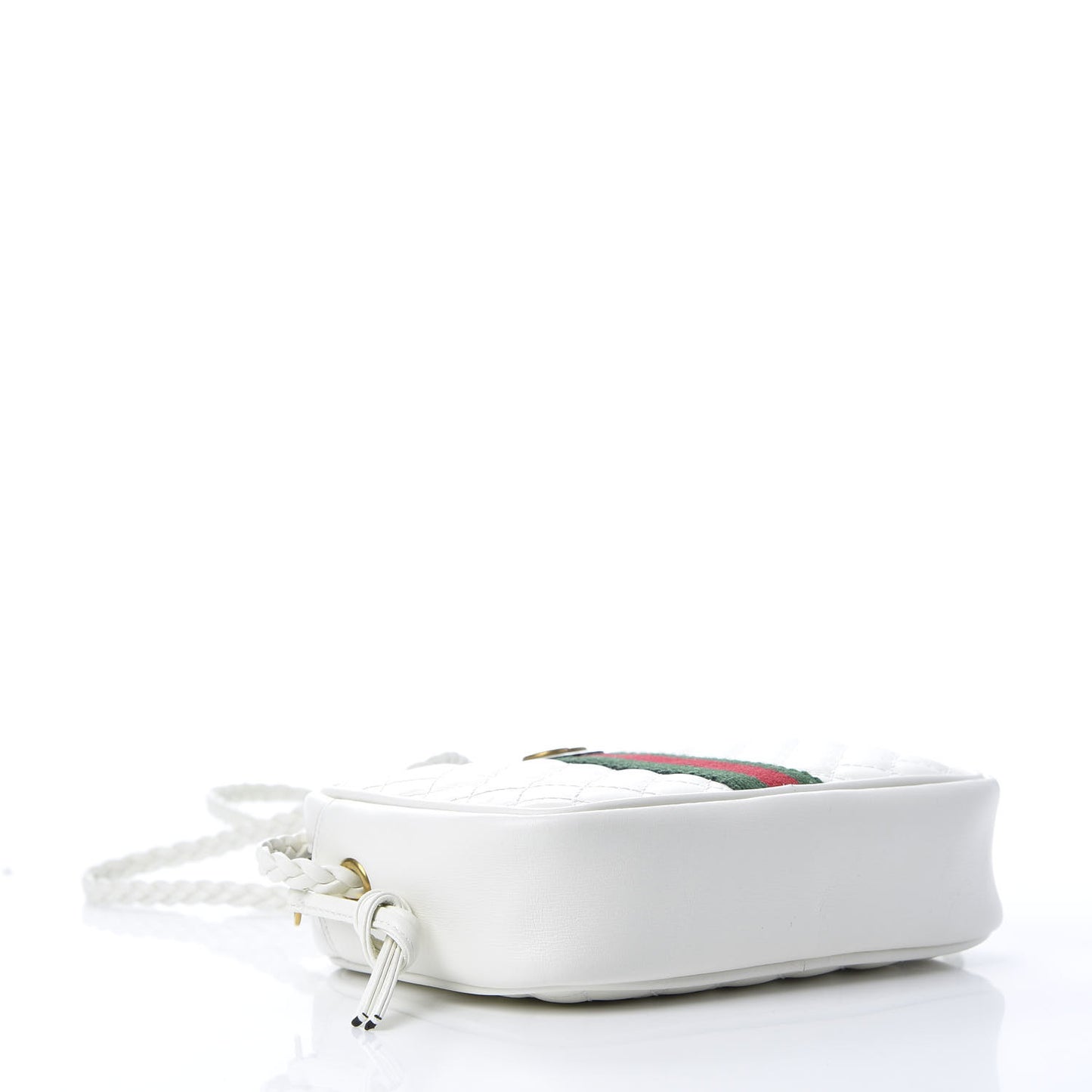 Calfskin Web Trapuntata Mini Shoulder Bag Off White