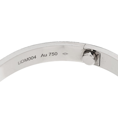 Cartier 18K White Gold Brushed Finish LOVE Bracelet 17 7 of 9