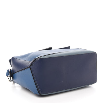 Loewe Calfskin Small Puzzle Bag Marine Stone Steel Blue 4 of 11