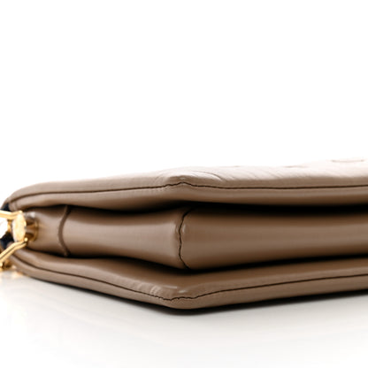 Louis Vuitton Lambskin Embossed Monogram Coussin PM Taupe 8 of 9