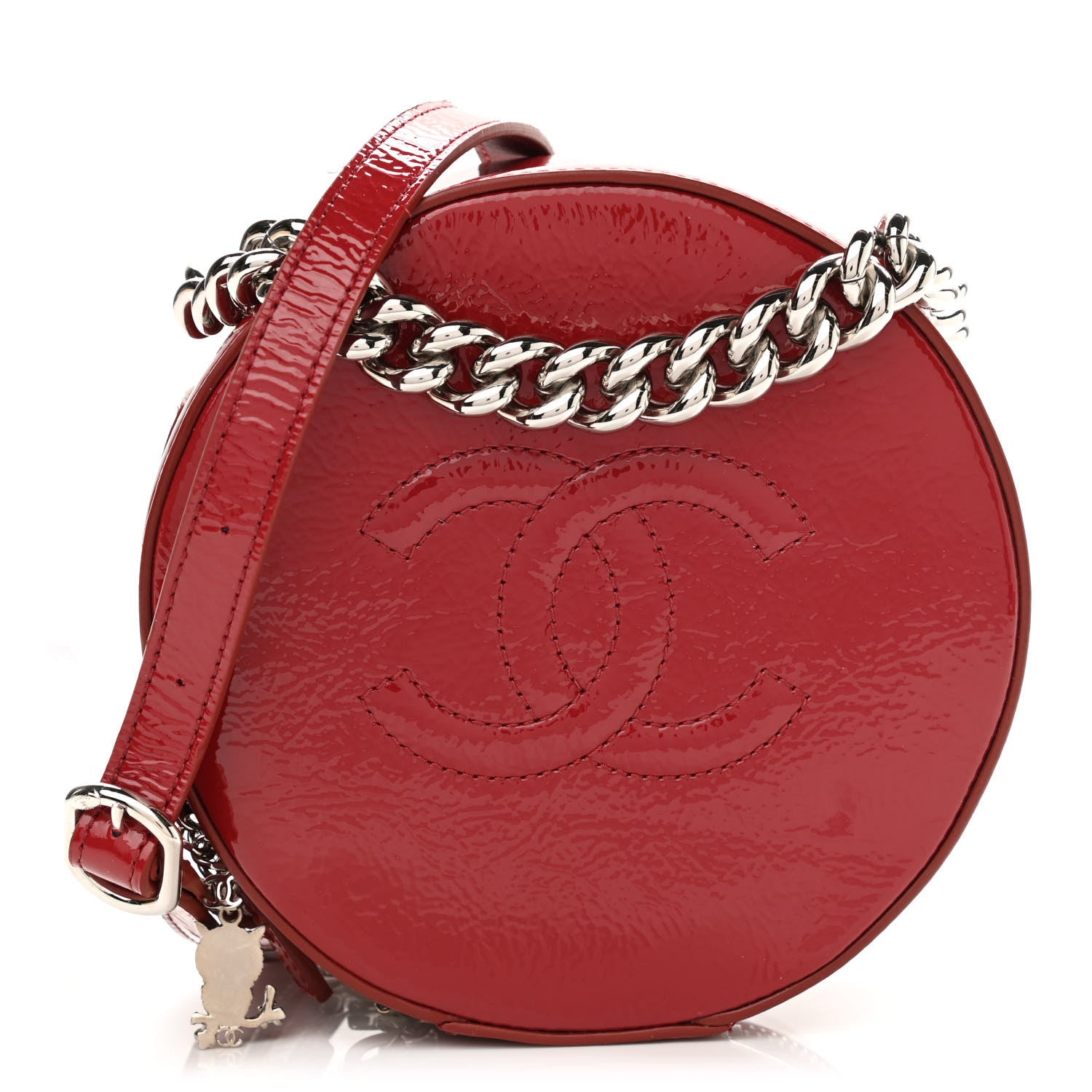 Chanel Patent Round As Earth Evening Bag Red 1 of 21