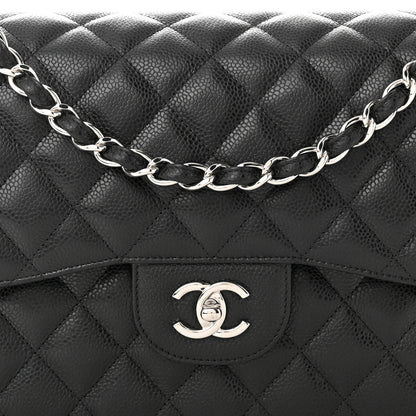Chanel Caviar Quilted Jumbo Double Flap Black 8 of 11