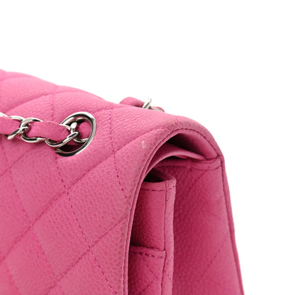 Chanel Iridescent Caviar Quilted Medium Double Flap Pink 14 of 14