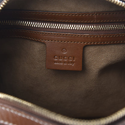 Gucci GG Supreme Monogram Cuoio Toscano Small Boston Beige Ebony Cuir 5 of 10