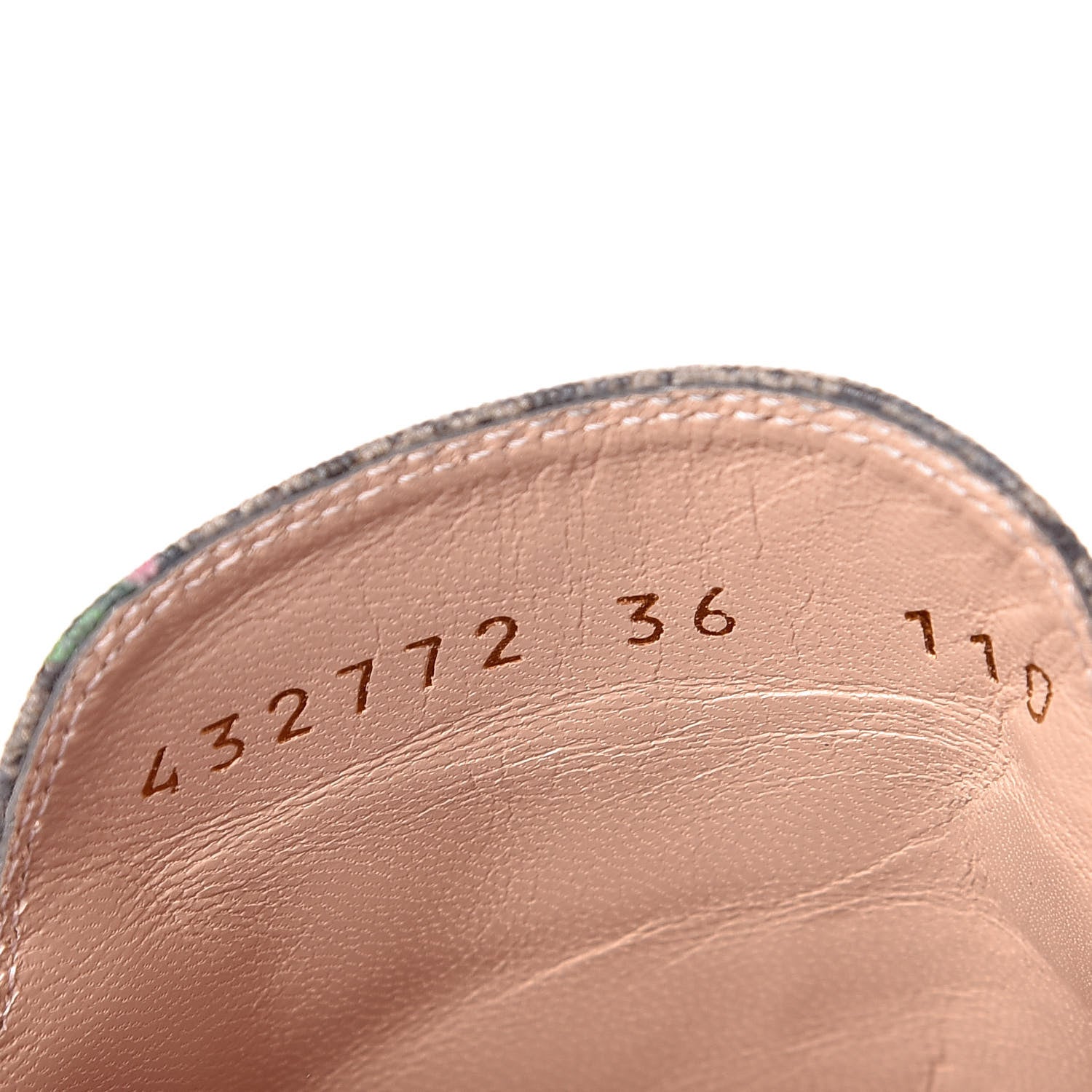 Gucci GG Supreme Monogram Blooms Womens Princetown Slippers 36 Beige Multicolor Dry Rose 8 of 9