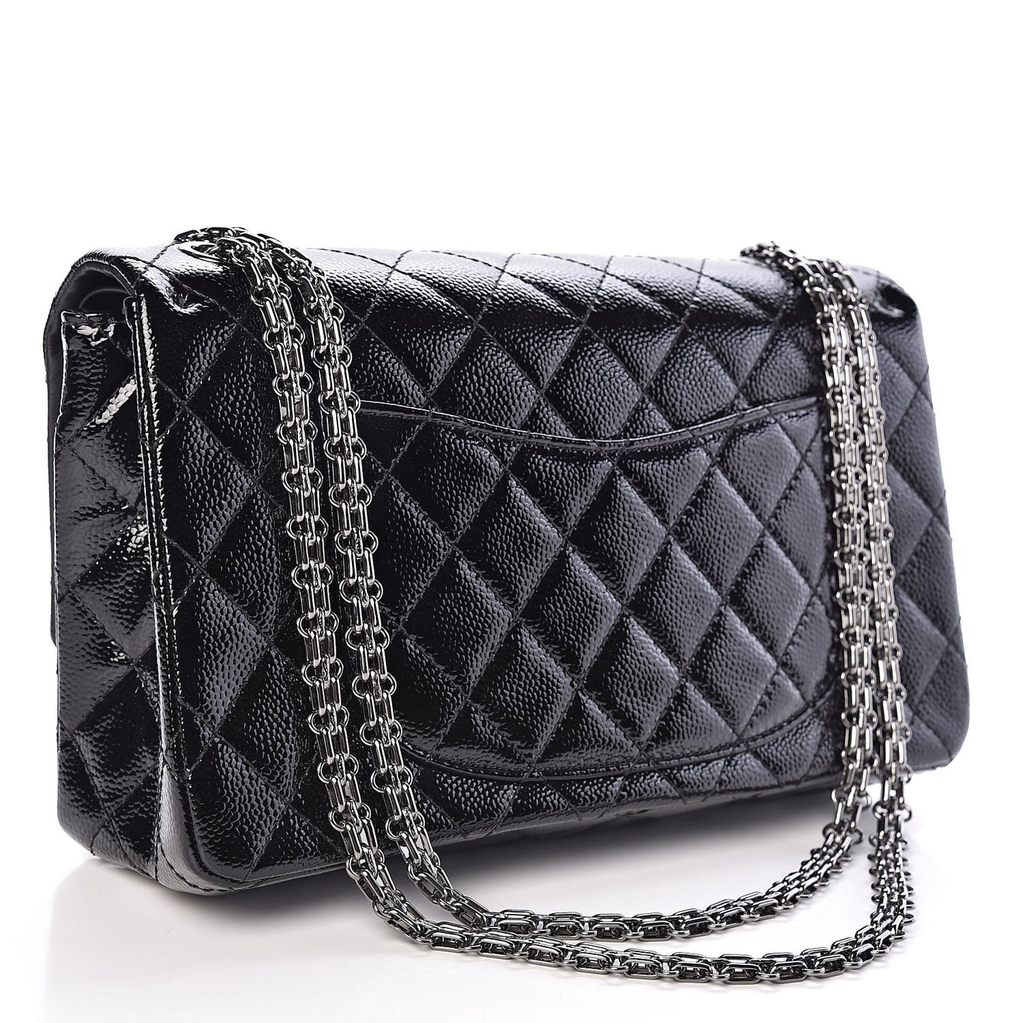 Patent Caviar Quilted 2.55 Reissue 226 Flap Black
