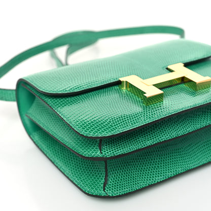 Hermes Lizard Constance 18 Menthe 8 of 10