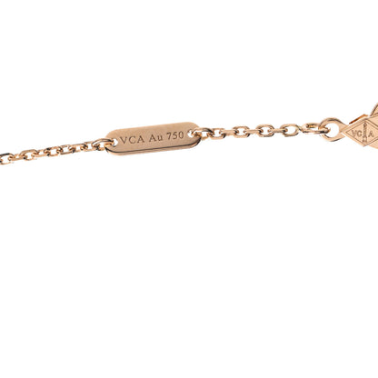 Van Cleef & Arpels 18K Yellow Gold Mother of Pearl Vintage Alhambra Pendant Necklace 5 of 6