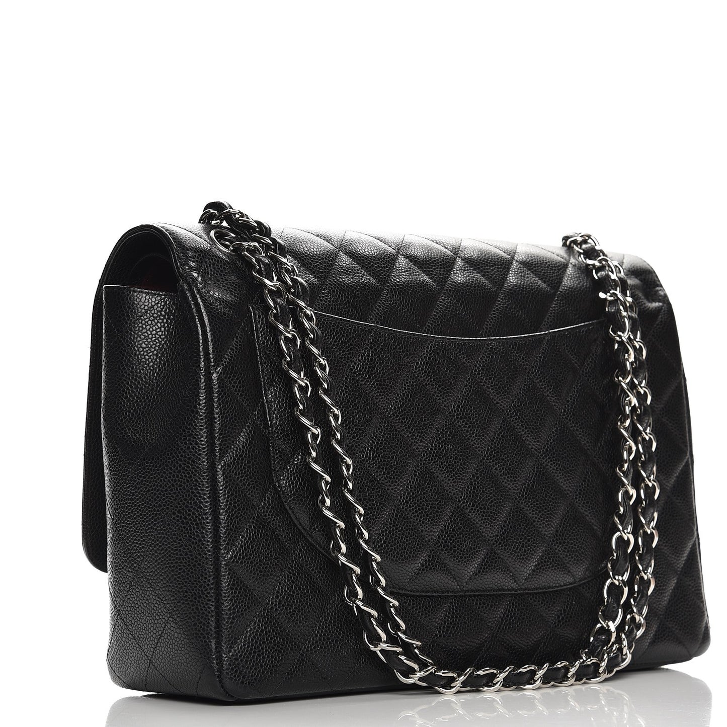 Caviar Quilted Maxi Double Flap Black