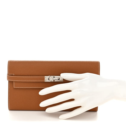 Hermes Epsom Kelly Longue Wallet Gold 2 of 8