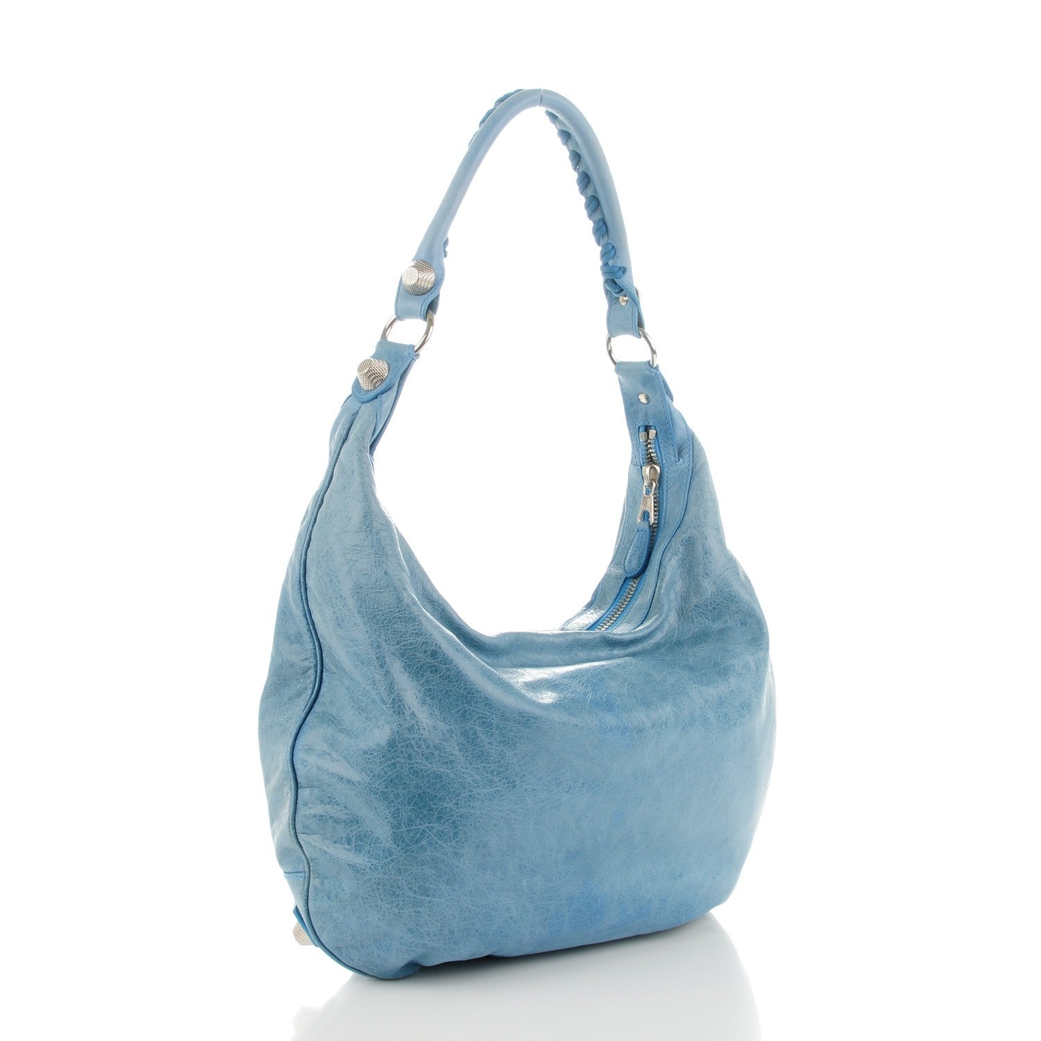 Balenciaga Chevre Giant 21 Silver Hardware Hobo Aquamarine 3 of 8