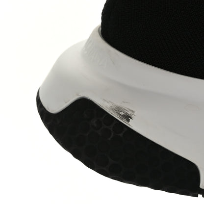 Balenciaga Neoprene Knit Womens Speed Graffiti Sneakers Black White Fluo Green 8 of 9