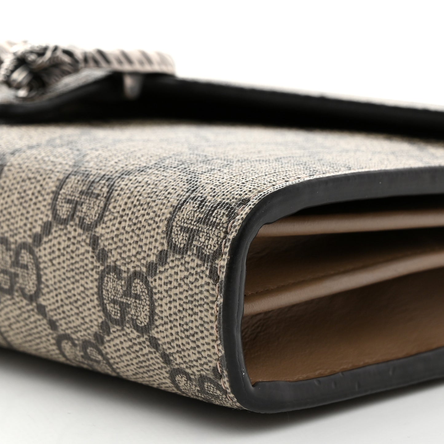 GG Supreme Monogram Mini Dionysus Chain Wallet Beige Taupe