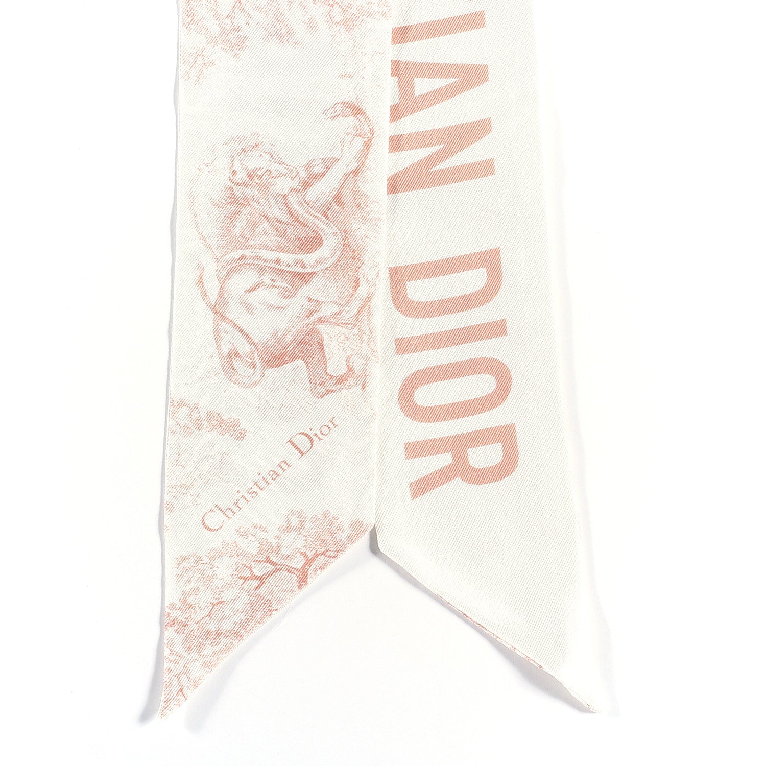 Christian Dior Silk Toile De Jouy Mitzah Scarf Pink 4 of 6
