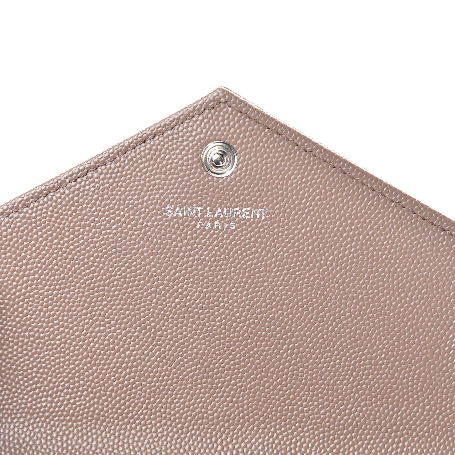 Saint Laurent Grain De Poudre Matelasse Chevron Monogram Envelope Chain Wallet Fard 6 of 12