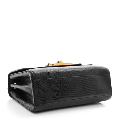 Dolce & Gabbana Iguana Calfskin Embossed Mini Welcome Crossbody Bag Black 7 of 15