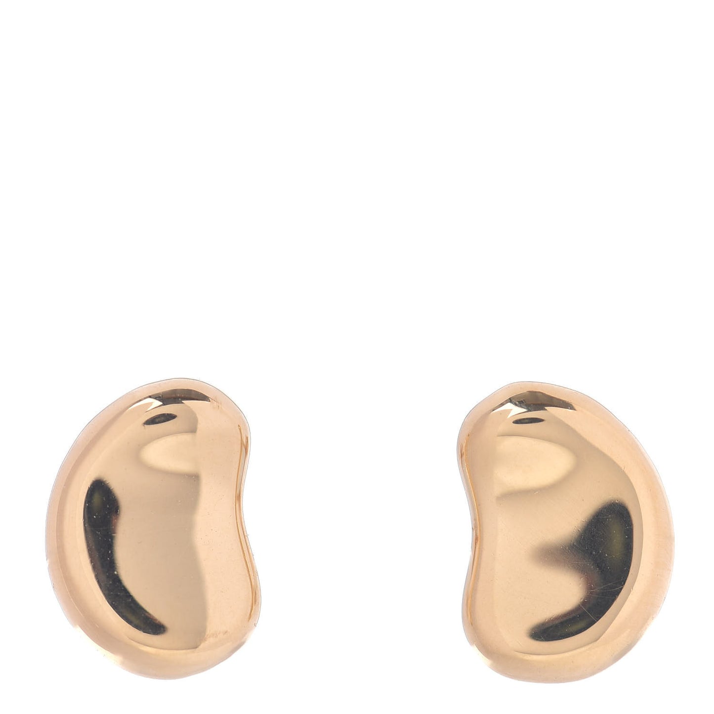 18K Yellow Gold 12mm Elsa Peretti Bean Earrings